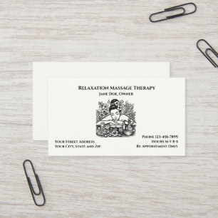 Massagepraxis-Therapeut Geschäfts Karte