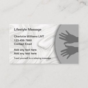 Massageservice - Trendige Visitenkarten Visitenkarte