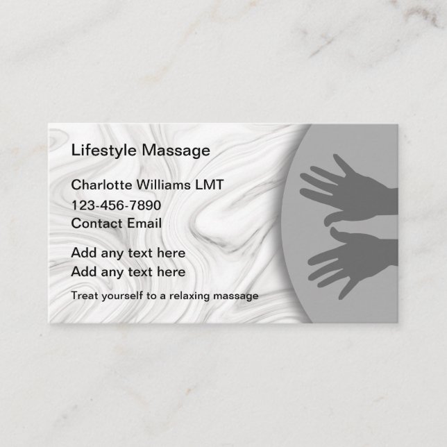 Massageservice - Trendige Visitenkarten Visitenkarte (Vorderseite)