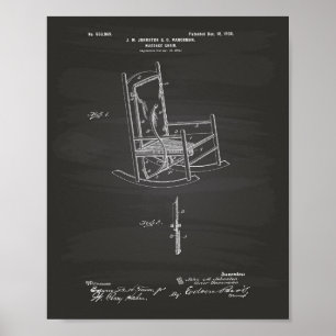 Massagesessel 1900 Patent Kunst Kreidetafel Poster