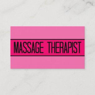 Massagetherapeut Baby und Hot-Pink-Visitenkarte Visitenkarte