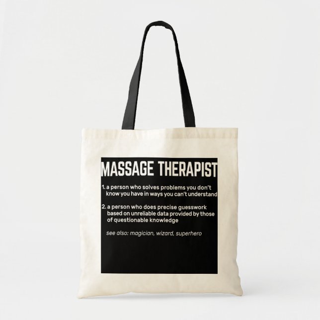 Massagetherapeut bedeutet Massagetherapie Tragetasche (Vorne)