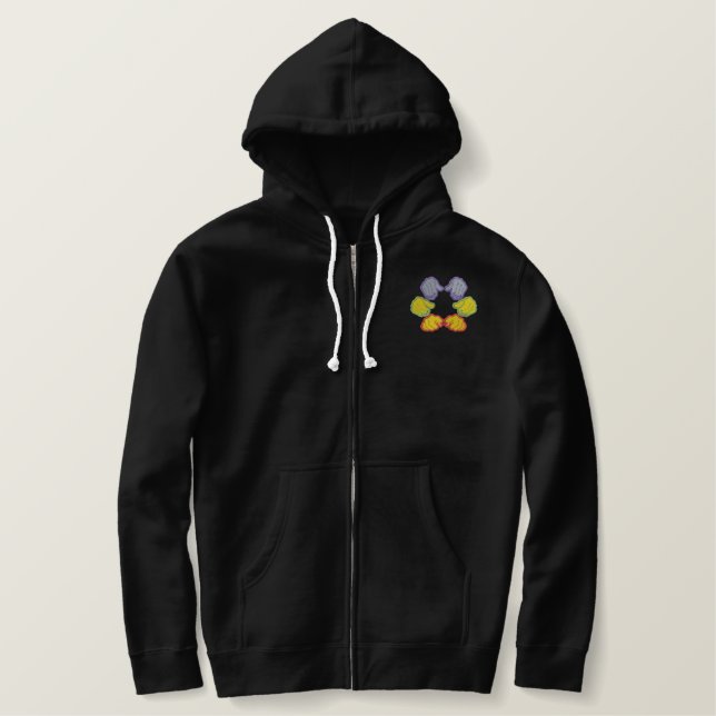 Massagetherapeut Bestickter Hoodie (Design vorne)