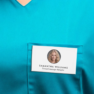 Massagetherapeut Custom Foto Namenschild