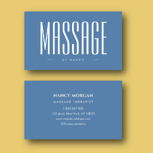 Massagetherapeut Dusty Blue Visitenkarte