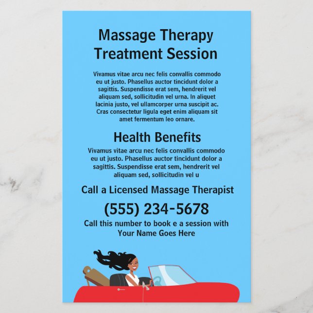 Massagetherapeut Flyer (Vorne)