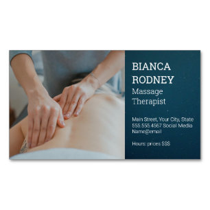 Massagetherapeut   Gesundheit und Wellness Magnetische Visitenkarte