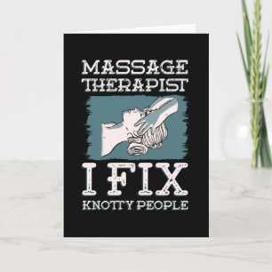Massagetherapeut I repariere verknotete Menschen Karte