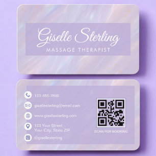 Massagetherapeut Irideszenter QR-Code Professional Visitenkarte