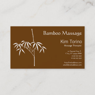 Massagetherapeut Japanisches Bambus Visitenkarte