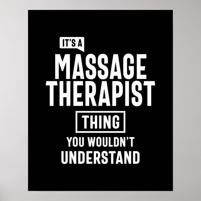 Massagetherapeut Job Title Gift Poster (Vorne)