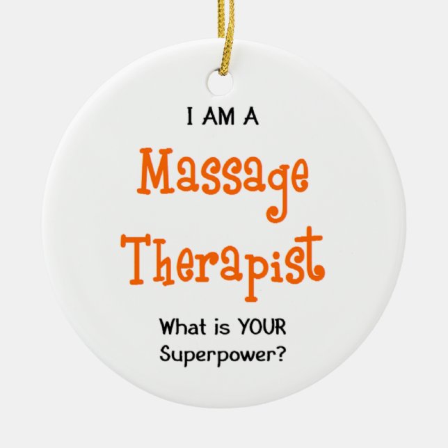Massagetherapeut Keramik Ornament (Vorne)