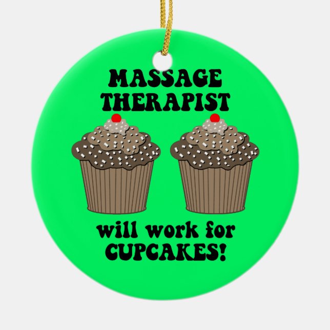 Massagetherapeut Keramikornament (Vorne)