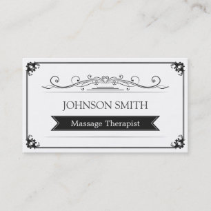 Massagetherapeut - klassischer Vintager Rahmen Visitenkarte