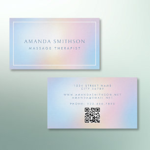 Massagetherapeut Lichtweich Gradient QR-Code Visitenkarte