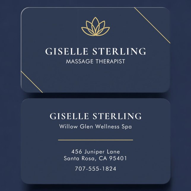 Massagetherapeut Lotus Professional Visitenkarte (Von Creator hochgeladen)