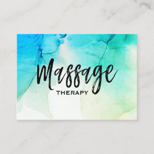 ** Massagetherapeut Massage Therapie Wasserfarbe Visitenkarte
