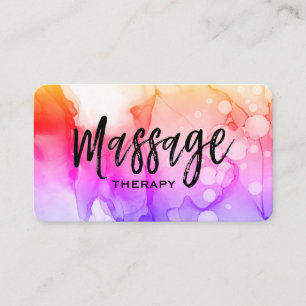 *~*  Massagetherapeut Massage Therapie Wasserfarbe Visitenkarte