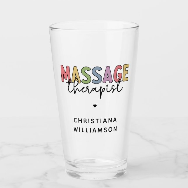 Massagetherapeut | Massagetherapeutika Geschenke Glas (Vorderseite)