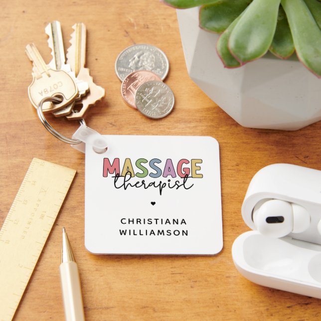 Massagetherapeut | Massagetherapeutika Geschenke Schlüsselanhänger (Schreibtisch)