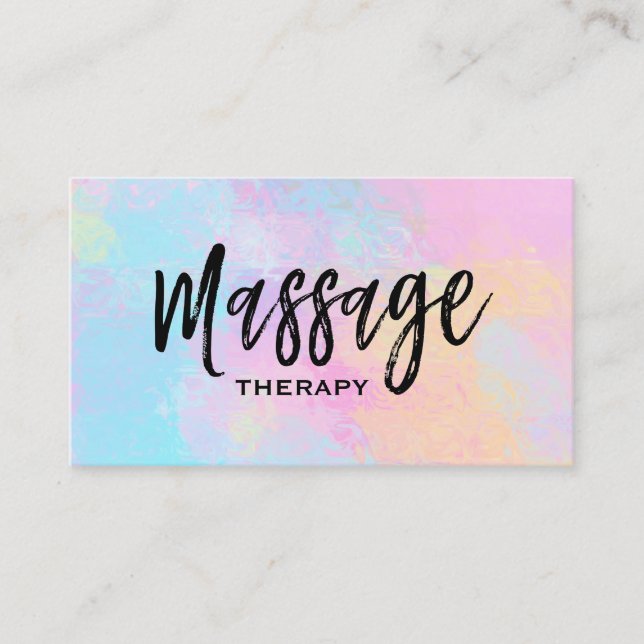 *~* Massagetherapeut Massagetherapie Abstrakt Visitenkarte (Vorderseite)