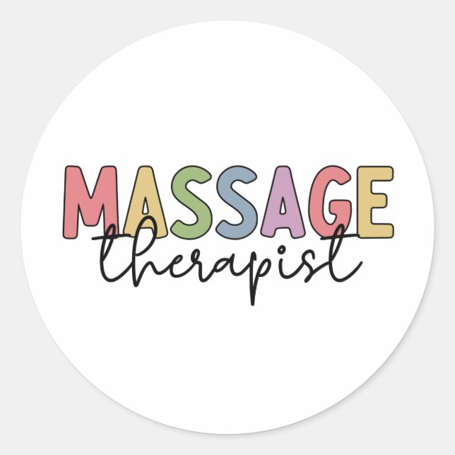 Massagetherapeut | Massagetherapie Runder Aufkleber (Vorderseite)