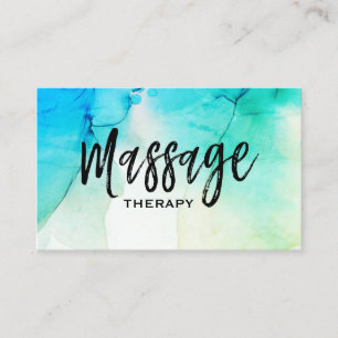 ** Massagetherapeut ~ Massagetherapie Wasserfarbe Visitenkarte