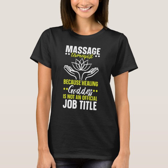 Massagetherapeut Muskeltherapie Entspannung Wellne T-Shirt (Vorderseite)