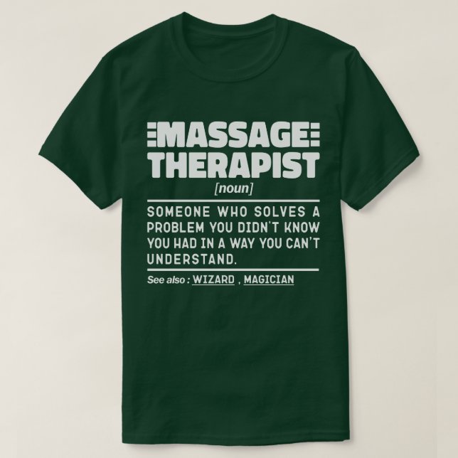 Massagetherapeut Noun zertifizierte Masseur Mitarb T-Shirt (Design vorne)