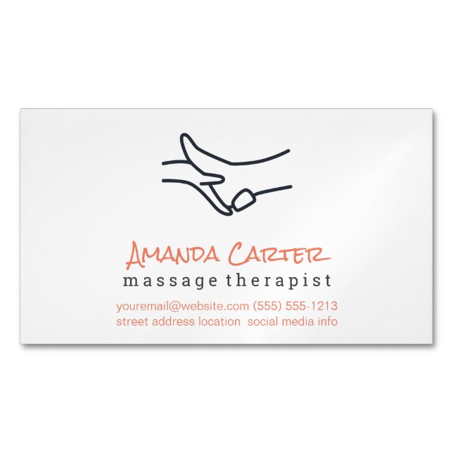 Massagetherapeut | Physiotherapeutische Fachkompet Magnetische Visitenkarte (Vorderseite)