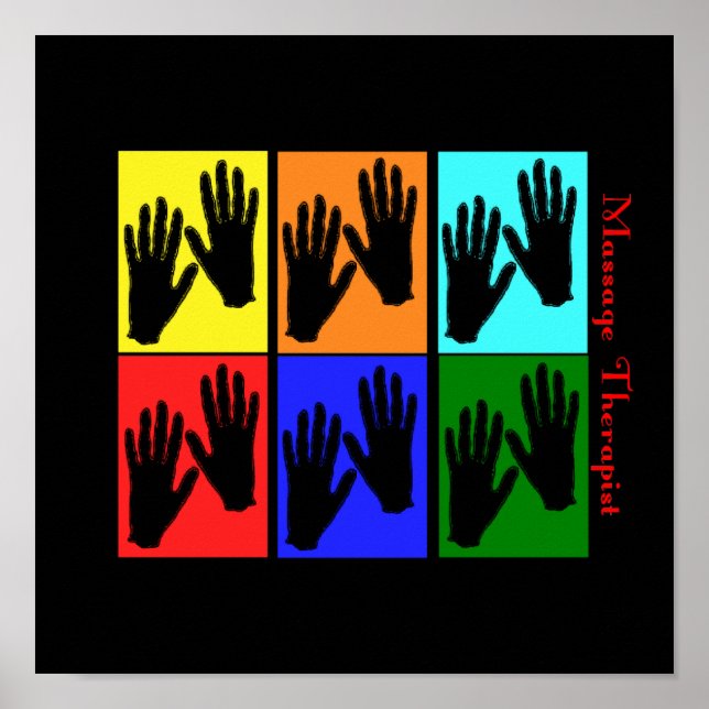 Massagetherapeut Pop Art Poster (Vorne)