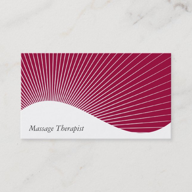Massagetherapeut Ray Burst Visitenkarte (Vorderseite)