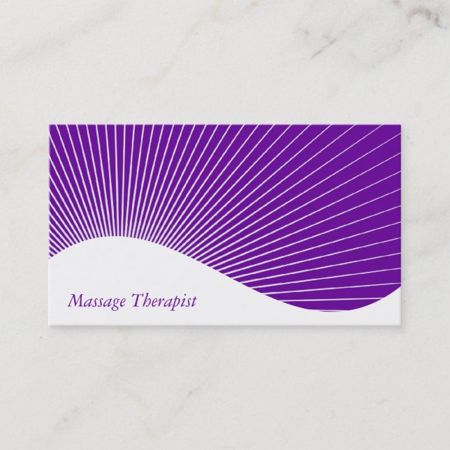 Massagetherapeut Ray Burst Visitenkarte (Vorderseite)