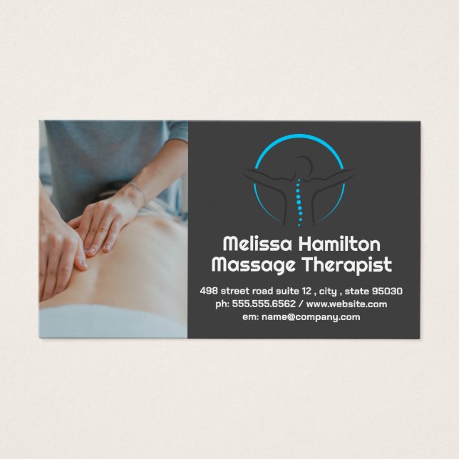 Massagetherapeut Rückenspine-Logo (Vorderseite)