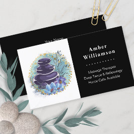 Massagetherapeut Salon Wellness-Center Stylist Zen Visitenkarte