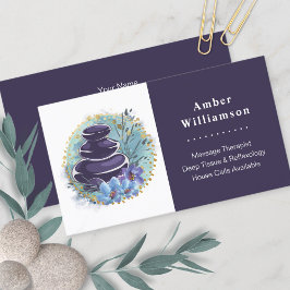 Massagetherapeut Salon Wellness-Center Stylist Zen Visitenkarte