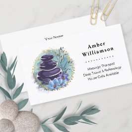 Massagetherapeut Salon Wellness-Center Stylist Zen Visitenkarte