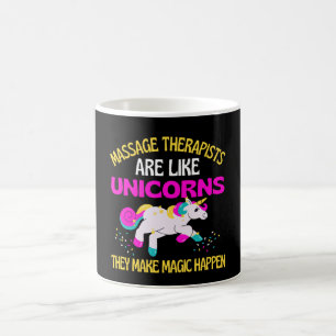 Massagetherapeut Unicorn , Magische Einhornphysik Kaffeetasse