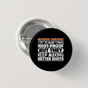 Massagetherapeut versuche ich, die Dinge zu erstau Button