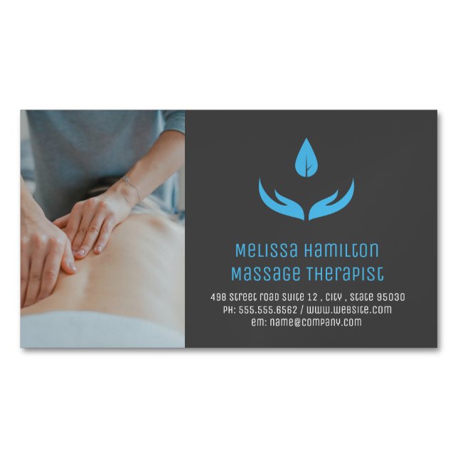 Massagetherapeut | WELLNESS-CENTER Magnetische Visitenkarte (Vorderseite)