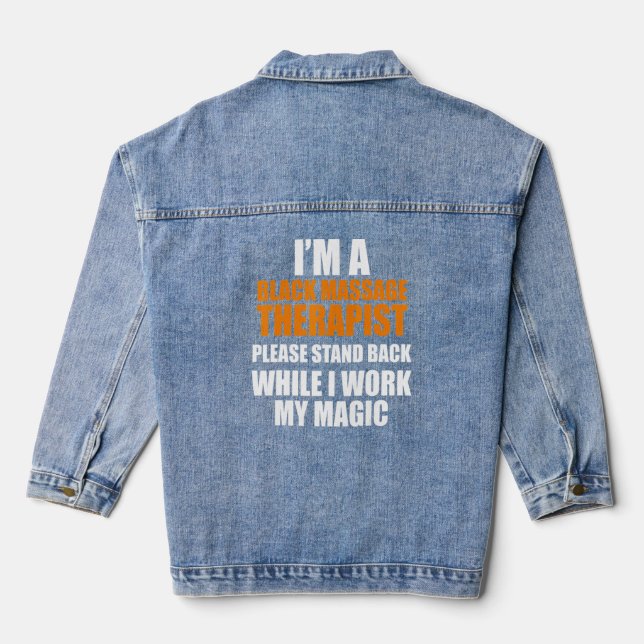 Massagetherapeut Wellness Therapie 17 Jeansjacke (Rückseite)