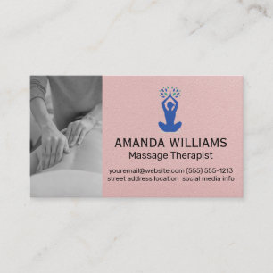 Massagetherapeut Yoga-Logo für die Fitness Gesun Visitenkarte