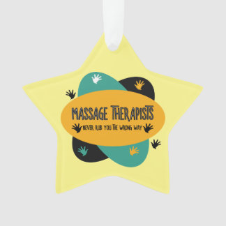 Massagetherapeuten Hände Rub farbenfroh Ornament