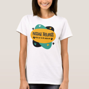 Massagetherapeuten Hände Rub farbenfroh T-Shirt