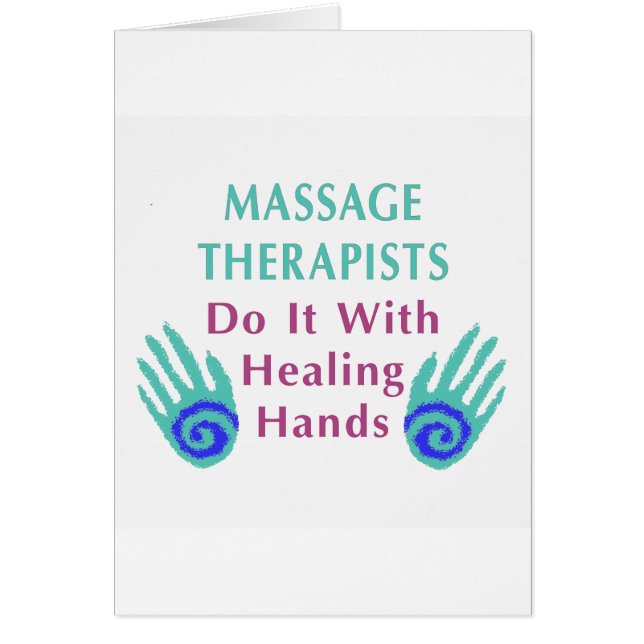 Massagetherapeuten tun es mit heilenden Händen (Vorne)