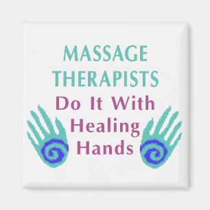 Massagetherapeuten tun es mit heilenden Händen Magnet