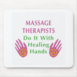 Massagetherapeuten tun es mit heilenden Händen Mousepad