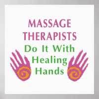 Massagetherapeuten tun es mit heilenden Händen