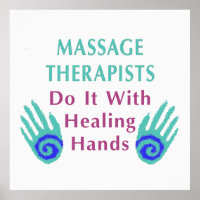 Massagetherapeuten tun es mit heilenden Händen