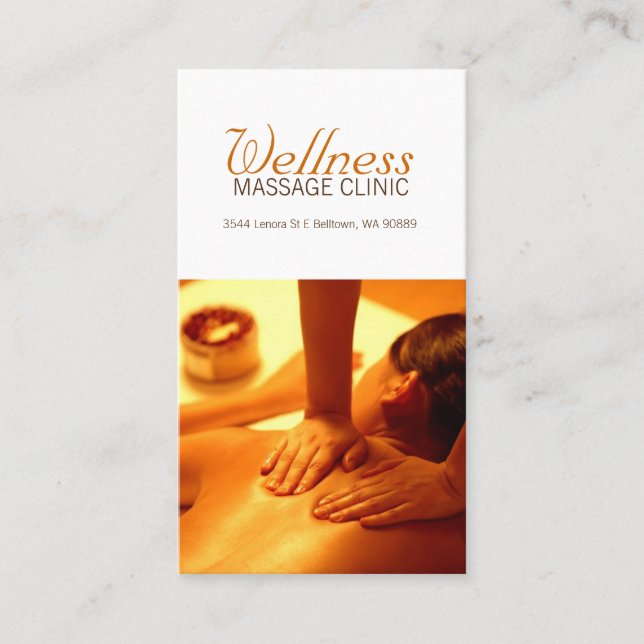 Massagetherapeutin, Klinik, Wellness-Visitenkarte Visitenkarte (Vorderseite)